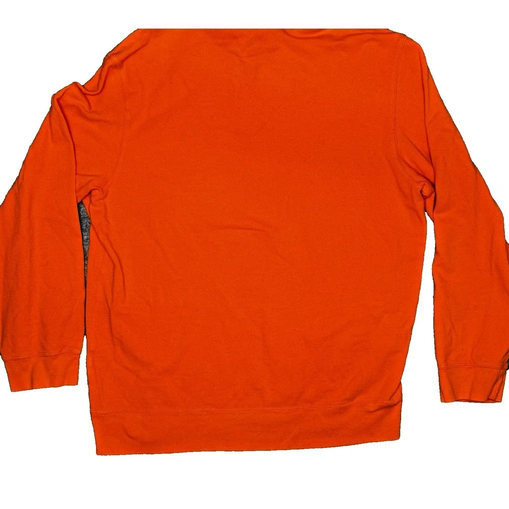Polo Ralph Lauren Shirt Mens XL Orange Long Sleeve 1/4 zip Pocket Vntg